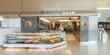 Exterior of Modern Bay Brew, pre-security in Terminal 2, SFO