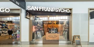 Exterior of San Franpsycho in Harvey Milk Terminal 1, SFO