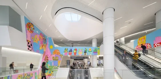 Wide shot of Harvey Milk Terminal 1 