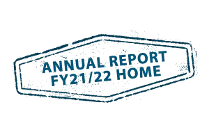 Card with text: Annual Report FY21/22 Home