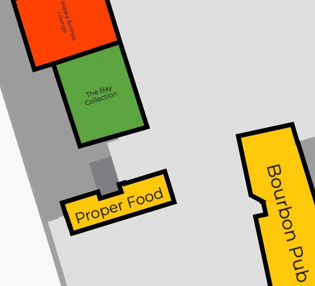 Bay Collection SFO Gate B6 Map