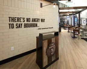 The hostess stand of Bourbon Pub, SFO