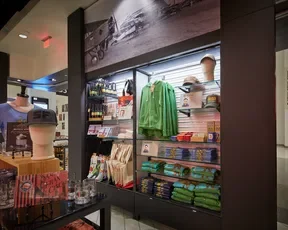 Display of merchandise by local artists at Mills Cargo