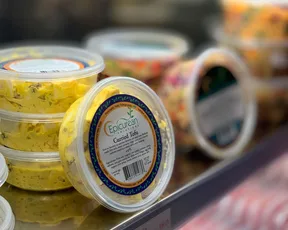 Curried tofu salad by a Bay Area maker sold at Pronto, SFO